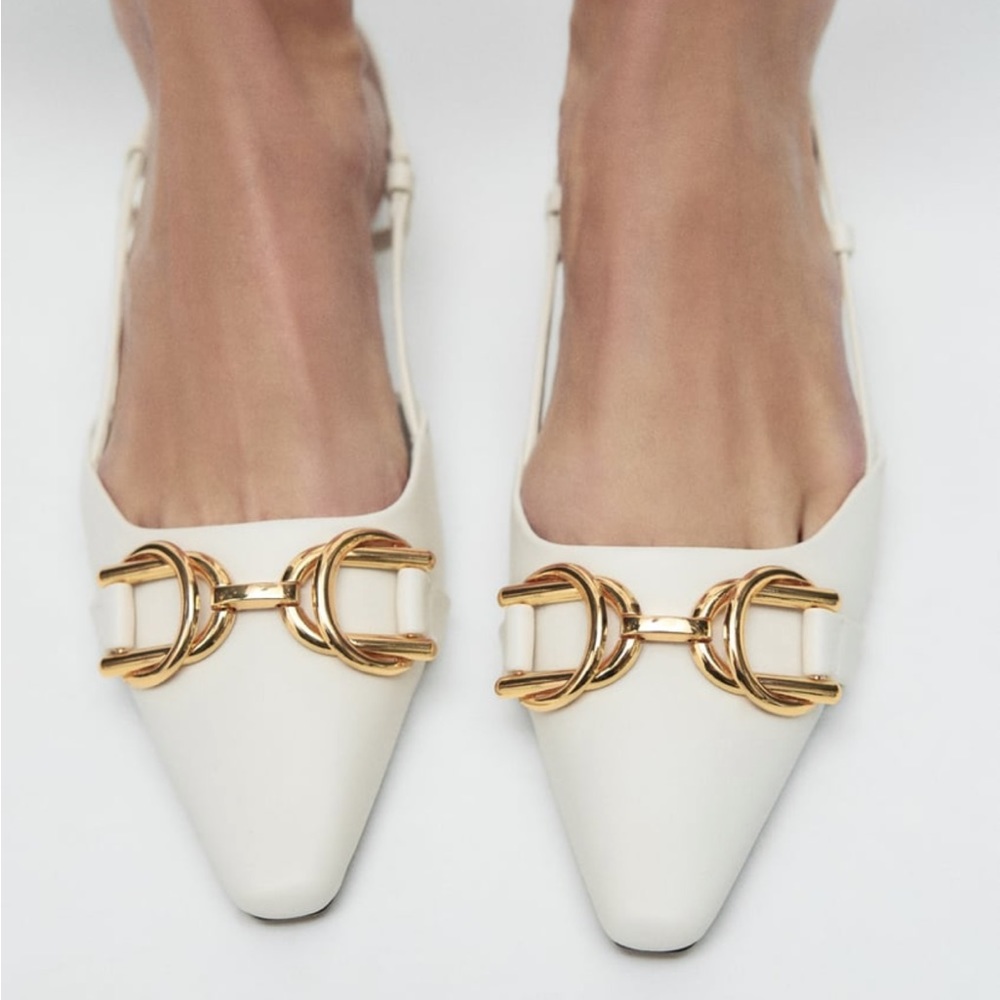 ZARA EMBELLISHED FLAT SLINGBACK - SOLD OUT ONLINE